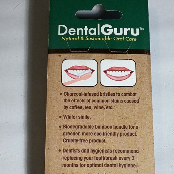 Dental Guru: Bamboo Charcoal Toothbrushes, 2 pack, New In Pack - Picture 5 of 6